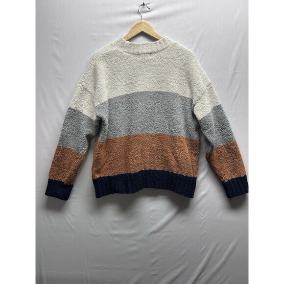 Thread And Supply Women’s Large Plush Striped Fuzzy Sweater Long Sleeve Pullover - Picture 7 of 7